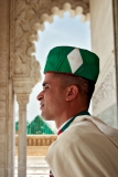 Profile of guard of the Mausoleum of Mohammed V Rabat Morocco