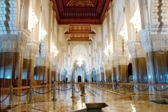 Hassan II mosque's prayer hall Casablanca Morocco
