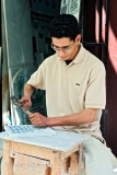 Stone carver Fes Morocco
