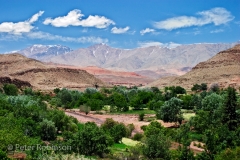 Landscape with a little snow on the mountains Morocco
